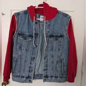 Zara Blue Denim with Red Accents